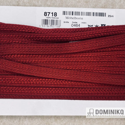 Afwerkband - Sierband 8718-0464 - Robijn rood 200cm (maatwerk)